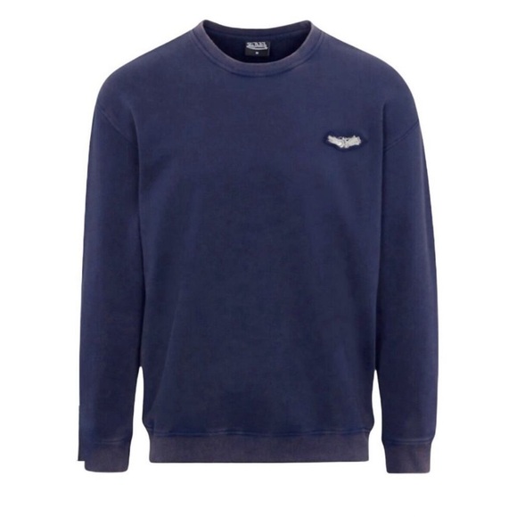 Von Dutch NWT Terry Crew Sweatshirt NAVY size MEDIUM - Picture 2 of 6